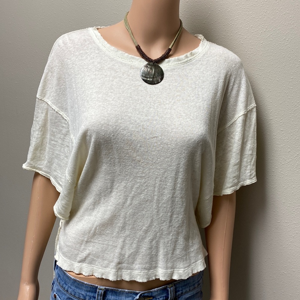 Free People side tie tee
